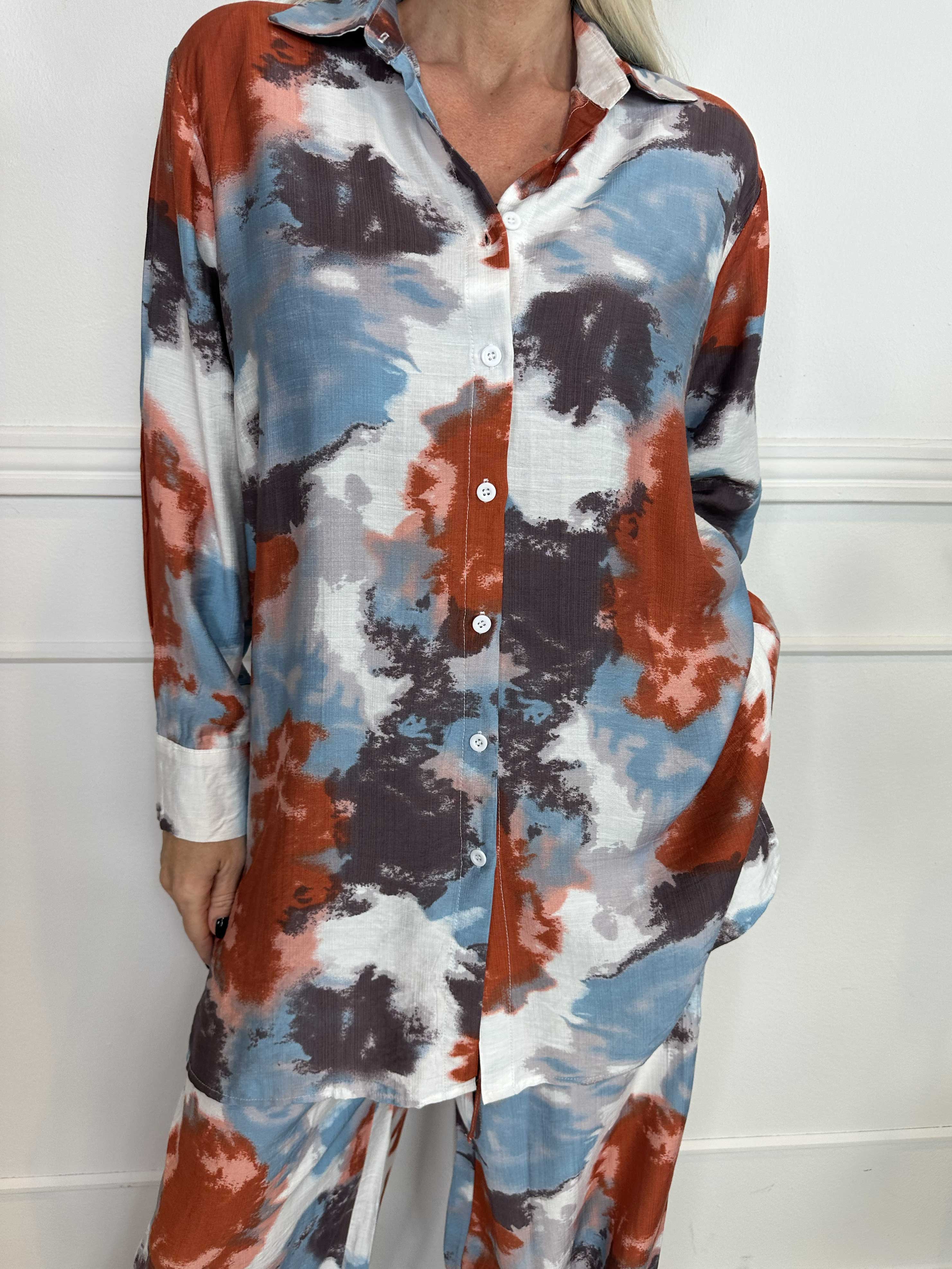 Vonnie - Mönstrat skjortset i viskos